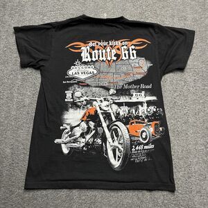 Las Vegas Motorcycle Route 66 T-shirt Mens Small Black Cotton Just Apparel